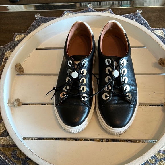 MJUS black leather slip on sneakers size 36 (US 6) - Picture 2 of 10